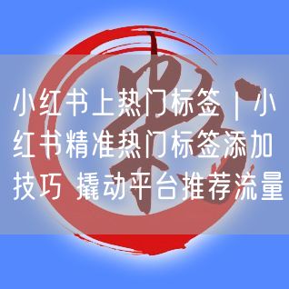 小红书热门标签技巧：精准添加，撬动亿级推荐流量