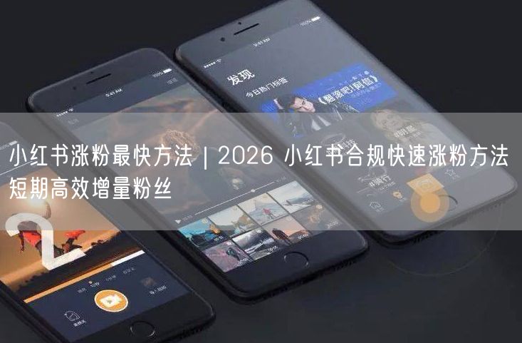 小红书涨粉最快方法｜2026 小红书合规快速涨粉方法 短期高效增量粉丝