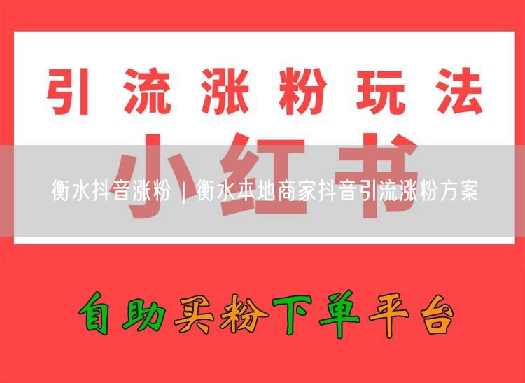 衡水本地商家必看：抖音引流涨粉高效方案