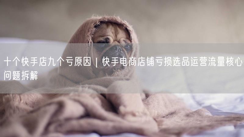 十个快手店九个亏原因｜快手电商店铺亏损选品运营流量核心问题拆解