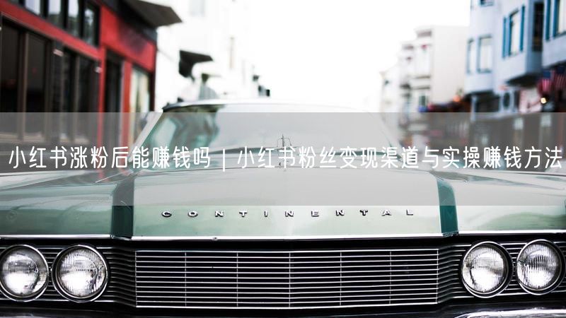 小红书涨粉后能赚钱吗|小红书粉丝变现渠道与实操赚钱方法