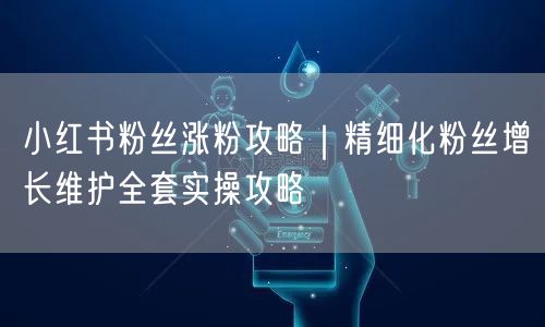 小红书涨粉攻略：精细化运营+维护，快速增粉秘籍