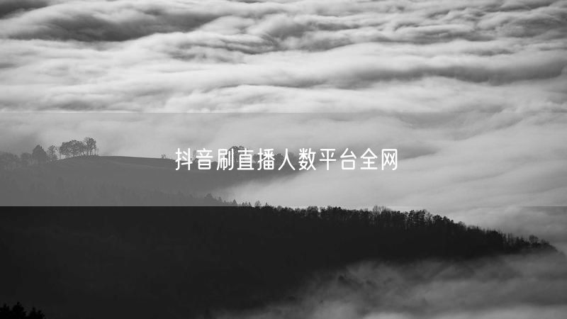 抖音刷直播人数平台全网