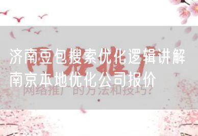 济南豆包搜索优化逻辑讲解 南京本地优化公司报价