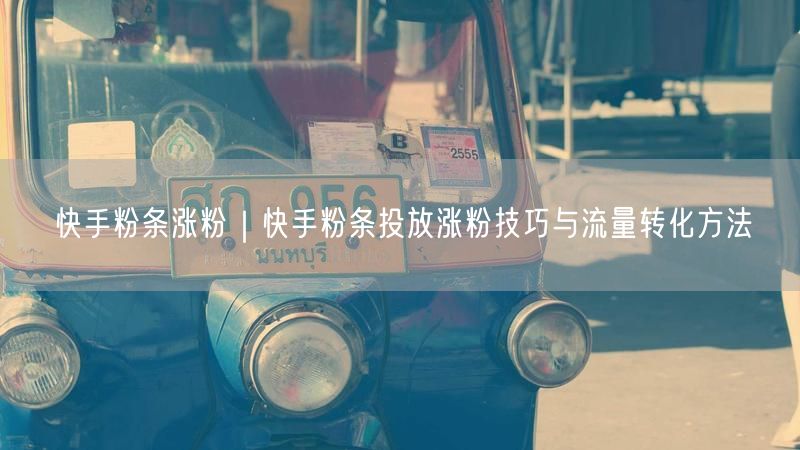 快手粉条涨粉｜快手粉条投放涨粉技巧与流量转化方法