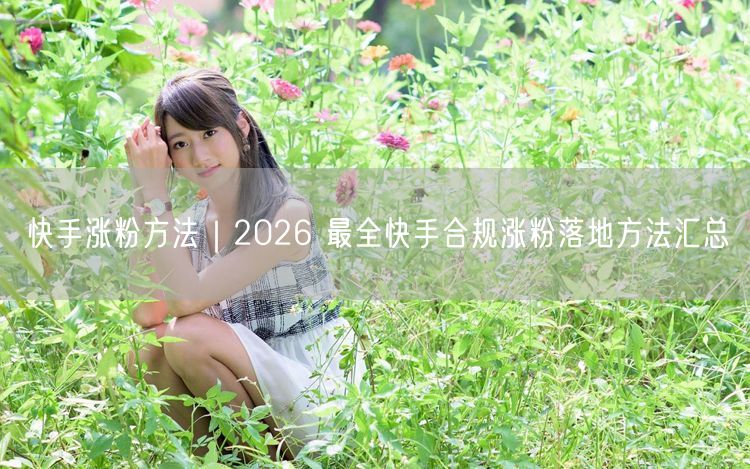 快手涨粉方法｜2026 最全快手合规涨粉落地方法汇总