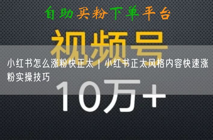 小红书怎么涨粉快正太｜小红书正太风格内容快速涨粉实操技巧