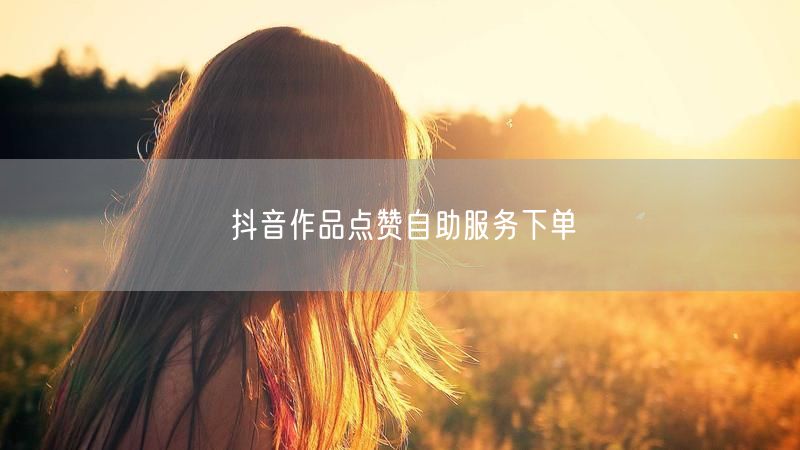 抖音作品点赞自助服务下单