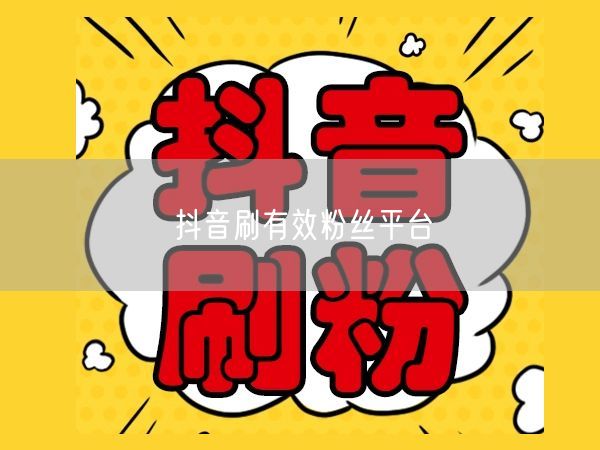 抖音刷有效粉丝平台