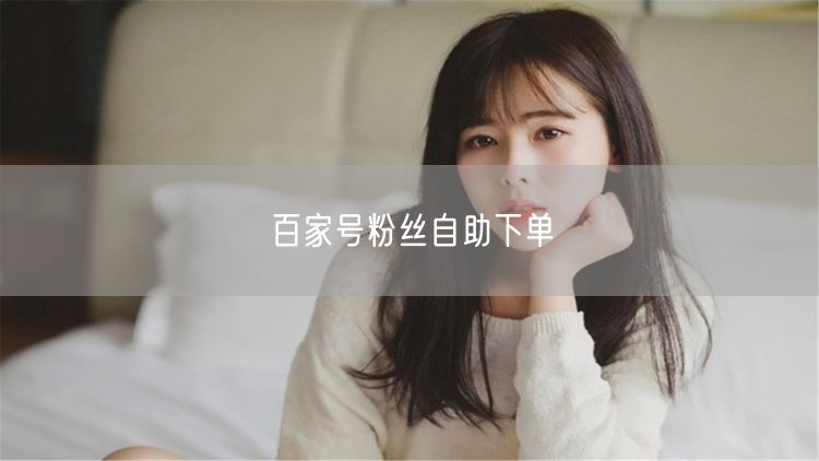 百家号粉丝自助下单
