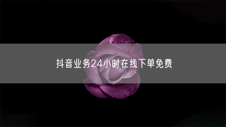 抖音业务24小时在线下单免费