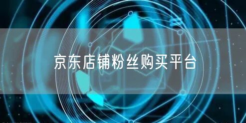 京东店铺粉丝购买平台