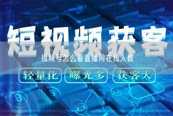 视频号怎么看直播间在线人数
