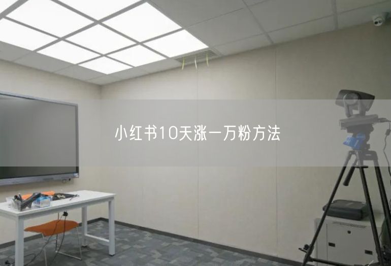 小红书10天涨一万粉方法