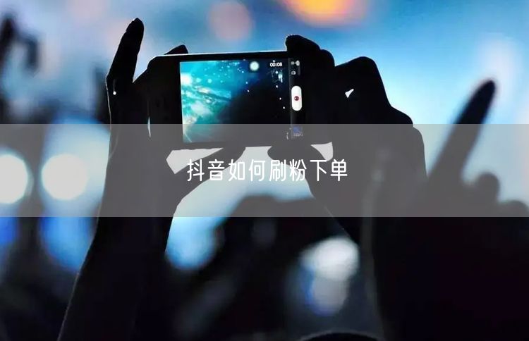 抖音如何刷粉下单