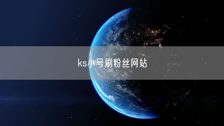 ks小号刷粉丝网站